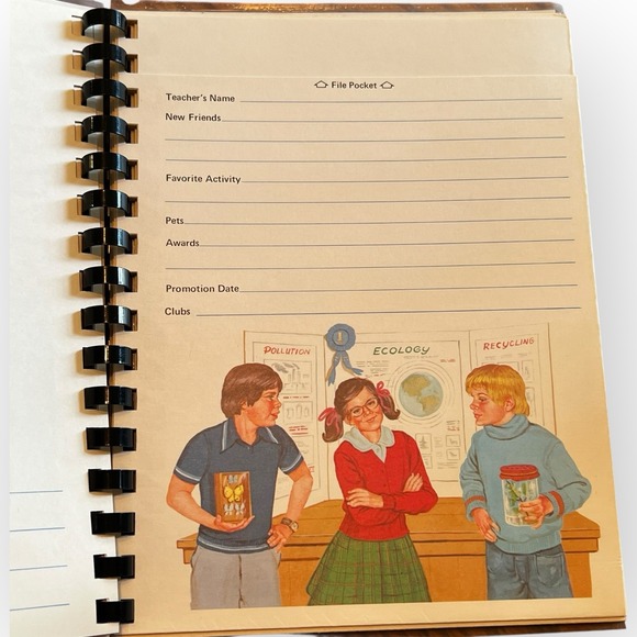 Vintage 70s Those Wonderful School Years Memory Album Record File K-12th Grade - Picture 5 of 6